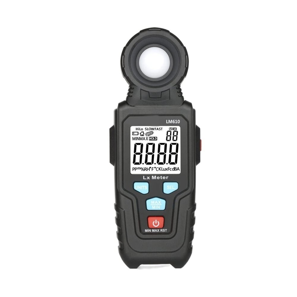 Light Meter 100,000 LUX Digital Light Meter Light Meter Digital Illuminator Handheld Ambient Temperature Meter, Suitable for Room, Supermarket, Farm, Enterprise Ambient Light Sensor