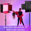 YUYUFA RGB LED Video Light Photography 0-360 Full Color Fill Lighting Lamp Panel CRI95+ 3000-6500K for Shooting Live Streaming(E) view 4