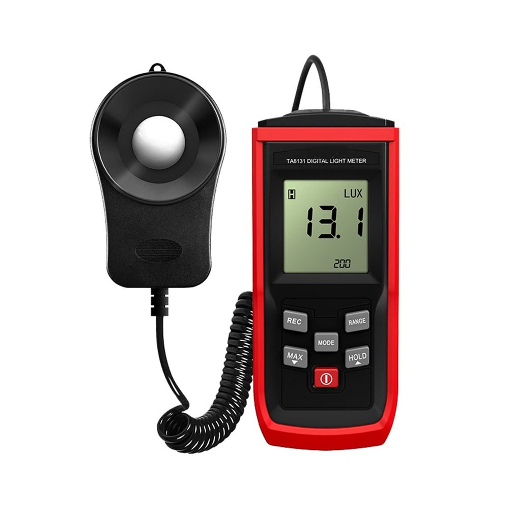 Digital Illuminance Meter Handheld Illuminance Meter High Precision Illuminance Meter Photometer 100000LUX, Light Meter Digital Illuminator Handheld Ambient Temperature Measuring Instrument