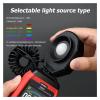 LCD Digital Illuminance Meter TA632A Handheld Illuminance Meter 0-200000 Lux Light Meter Digital Illuminator Handheld Ambient Temperature Measuring Instrument view 3