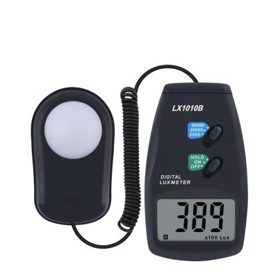 Digital Illuminance Meter, Light Meter, Digital Illuminator, Handheld Ambient Temperature Measuring Instrument, Digital Illuminance Meter 0-50000 Lux Photometer Exposure Remote Control