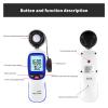 Light Meter 0~200,000lux Range Light Meter Pocket Design Light Meter Lux/Fc Light Meter Tester Environmental Test Gray view 3
