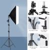 YUYUFA Photography softbox Lighting Soft Box with Tripod E27 Photographic Bulb Continuous Light System for Photo Studio(160cm) view 3