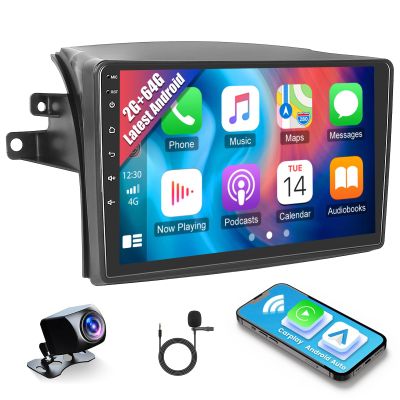 2+64GB Car Radio for Toyota Sienna 2004-2010 Wireless Carplay Android Auto, 9 Inch Touch Screen Stereo Android 15 DSP 32EQ GPS 5G WiFi Bluetooth SWC Backup Camera