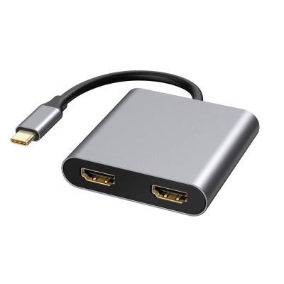 2/4 in 1 USB C Docking Station Two 4K 60Hz 30Hz Adapter with USB3.0 Hubs for Laptop