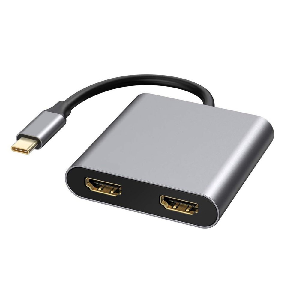 2/4 in 1 USB C Docking Station Two 4K 60Hz 30Hz Adapter with USB3.0 Hubs for Laptop