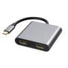 2/4 in 1 USB C Docking Station Two 4K 60Hz 30Hz Adapter with USB3.0 Hubs for Laptop view 1