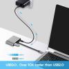 2/4 in 1 USB C Docking Station Two 4K 60Hz 30Hz Adapter with USB3.0 Hubs for Laptop view 2