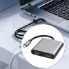 2/4 in 1 USB C Docking Station Two 4K 60Hz 30Hz Adapter with USB3.0 Hubs for Laptop view 4