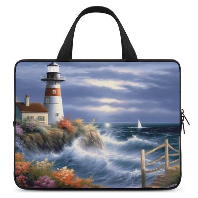 Laptop Case Waterproof Portable Case, Lighthouse Diamond Painting Printed Laptop Bag for Lenovo, HP, Dell, Asus Laptops, Great Gift for Men and Women