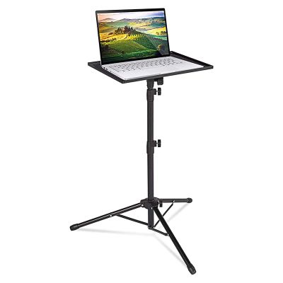 A1DFDFGOQSFG Projector Tripod Mount, Folding Floor Tripod Stand with Folding Plate, Computer Table Stand for Stage or Studio, Universal Laptop Stand