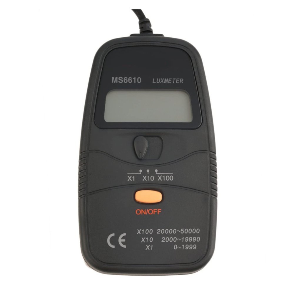 Light Meter Digital Illuminator, High Precision 0~50,000LUX Light Meter with Independent Photodetector