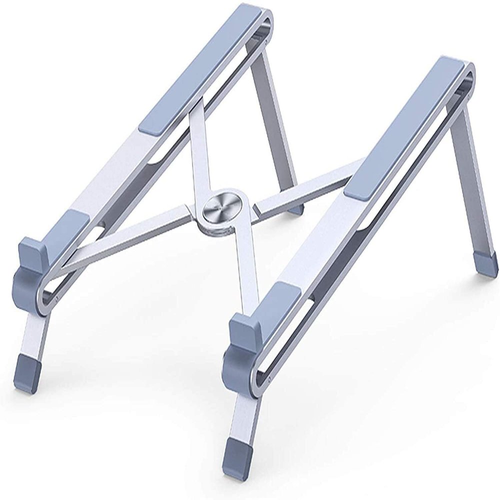 A1DFDFGOQSFG Laptop Stand,Laptop Holder Recliner Portable Foldable Laptop Riser Computer Holder Adjustable Laptop Notebook Stand Ventilated, Silver, Compatible with 11'' -15.6''