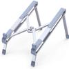 A1DFDFGOQSFG Laptop Stand,Laptop Holder Recliner Portable Foldable Laptop Riser Computer Holder Adjustable Laptop Notebook Stand Ventilated, Silver, Compatible with 11'' -15.6'' view 1