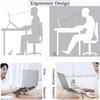 A1DFDFGOQSFG Laptop Stand,Laptop Holder Recliner Portable Foldable Laptop Riser Computer Holder Adjustable Laptop Notebook Stand Ventilated, Silver, Compatible with 11'' -15.6'' view 3