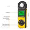 Spectrometer/Illuminance Handheld Ambient Temperature Meter Up to 300,000 Lux Illuminance Meter view 2