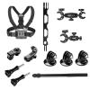 Motocycle Bike Accessory Bundle for Insta360 ONE X5/X4,Carrying Case with Shoulder Belt,Selfie Stick,Chest Strap,Head Strap,Backpack Clip,Handlebars Mount,Helmet Mount,Screen Protector view 1