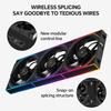 Thermalright TL-M12Q X3 120mm PC Case Fans, 2000RPM High Airflow, ARGB Daisy-Chain, Infinity-Mirror Lighting, 3-Pack view 2