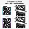 Thermalright TL-M12Q X3 120mm PC Case Fans, 2000RPM High Airflow, ARGB Daisy-Chain, Infinity-Mirror Lighting, 3-Pack view 3
