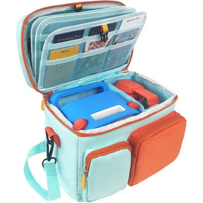 amiumuca Yoto Player Case Large Capacity - Waterproof Travel bag Holds 40+ Yoto Cards, Compatible with Yoto Player 3rd Gen& Headphone Accessories (Case Only) (green)