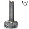 SUITOK M.2 NVMe SSD Reader External, 10Gbps M2 to USB Adapter for Both M 2 (M Key, B+M Key) NVMe and SATA NGFF SSD Dock, Size for 22110 2280 2260 2242 2230 Drive Round Docking - Aluminum Alloy view 1