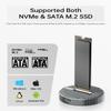 SUITOK M.2 NVMe SSD Reader External, 10Gbps M2 to USB Adapter for Both M 2 (M Key, B+M Key) NVMe and SATA NGFF SSD Dock, Size for 22110 2280 2260 2242 2230 Drive Round Docking - Aluminum Alloy view 2
