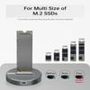 SUITOK M.2 NVMe SSD Reader External, 10Gbps M2 to USB Adapter for Both M 2 (M Key, B+M Key) NVMe and SATA NGFF SSD Dock, Size for 22110 2280 2260 2242 2230 Drive Round Docking - Aluminum Alloy view 3