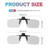 MECCANIXITY 2 Pcs Polarized Clip-on 3D Glasses, Passive Circular 3D Viewing Glasses Frames for Anaglyph Movies Theater Games TV Photo Projector view 2