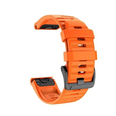 1PCS 26mm 22mm Silicone Strap For Garmin Fenix E 8 7X 7 Pro 6 6X 5 5X Plus/Epix Pro Gen 2/Descent G2(Style1 Orange,1PCS QuickFit 26mm)