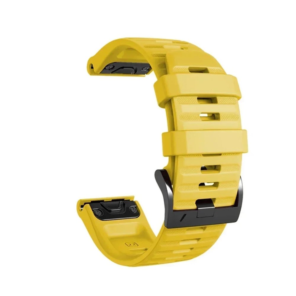 1PCS 26mm 22mm Silicone Strap For Garmin Fenix E 8 7X 7 Pro 6 6X 5 5X Plus/Epix Pro Gen 2/Descent G2(Style1 Yellow,1PCS QuickFit 26mm)