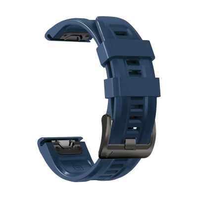 1PCS 26mm 22mm Silicone Strap For Garmin Fenix E 8 7X 7 Pro 6 6X 5 5X Plus/Epix Pro Gen 2/Descent G2(Style3 Midnight blue,1PCS QuickFit 26mm)