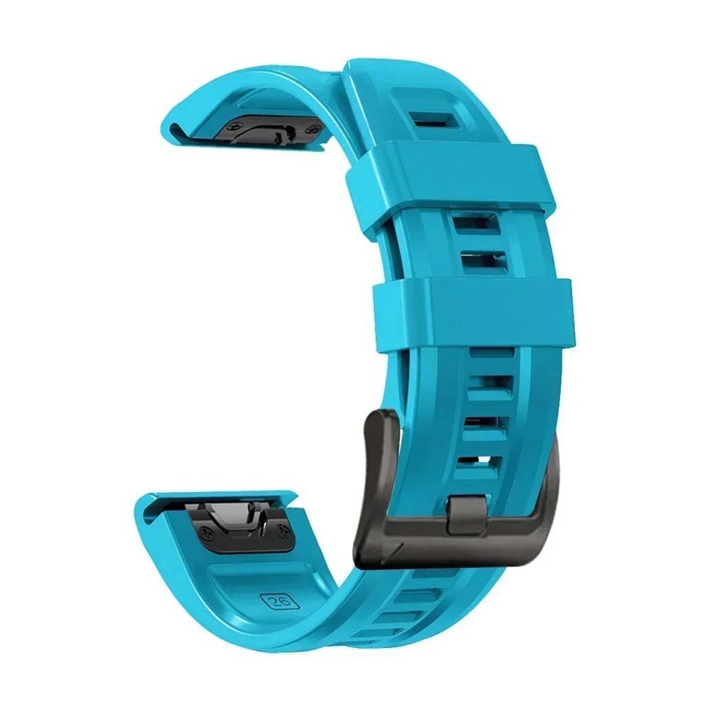 1PCS 26mm 22mm Silicone Strap For Garmin Fenix E 8 7X 7 Pro 6 6X 5 5X Plus/Epix Pro Gen 2/Descent G2(Style3 Sky blue,1PCS QuickFit 22mm)