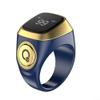 Aikimfuly Smart Zikr Ring, Smart Ring Counter Waterproof Digital Counter & Vibration Reminder, Unisex Azan Alarm Clock Finger Counter for Muslims(18mm Blue) view 1