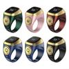 Aikimfuly Smart Zikr Ring, Smart Ring Counter Waterproof Digital Counter & Vibration Reminder, Unisex Azan Alarm Clock Finger Counter for Muslims(18mm Blue) view 2