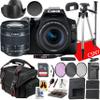 Canon EOS 250D (Rebel SL3) DSLR Camera with 15-55mm Lens + Filters + Tripod + Spare Travel Charger + Mini Tripod + More (22 pc Bundle) (Renewed) view 1