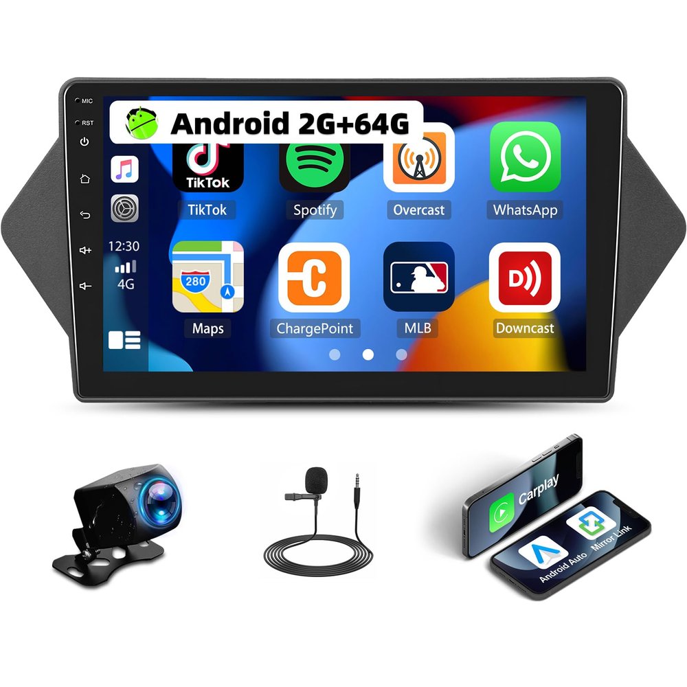 UNITOPSCI 2+64G Android Car Radio for Honda Acura MDX 2007-2013 with Wireless CarPlay Android Auto 9 Inch 1080P Bluetooth Touchscreen Car Stereo GPS/WiFi/FM/RDS/28 UI, Backup Camera/SWC/MIC