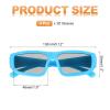 MECCANIXITY Polarized 3D Viewing Glasses, Passive Circular 3D Glasses for Anaglyph Movie Cinema Game TV Photo Projector Blue view 2
