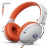 awatrue Kids Headphones, 74/85dB Safe Volume Limit, Stereo Sound, Wired On-Ear Headphones for Kids Boys Girls, 3.5mm Jack for Tablet, iPad, Kindle, YOTO Player, Airplane Travel, White view 1