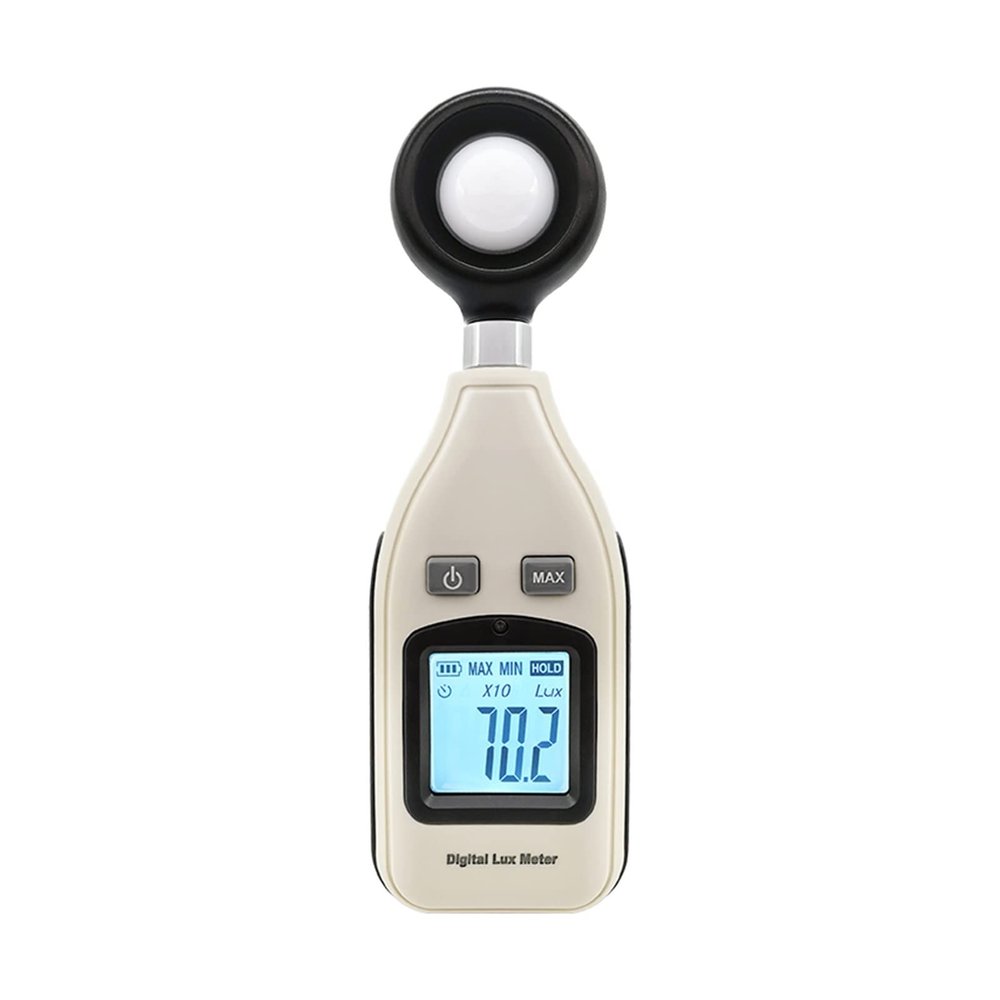 Light Meter Light Meter Digital Light Meter Handheld Ambient Temperature Meter 200,000 LUX Digital Light Meter Test Max Min Light Meter