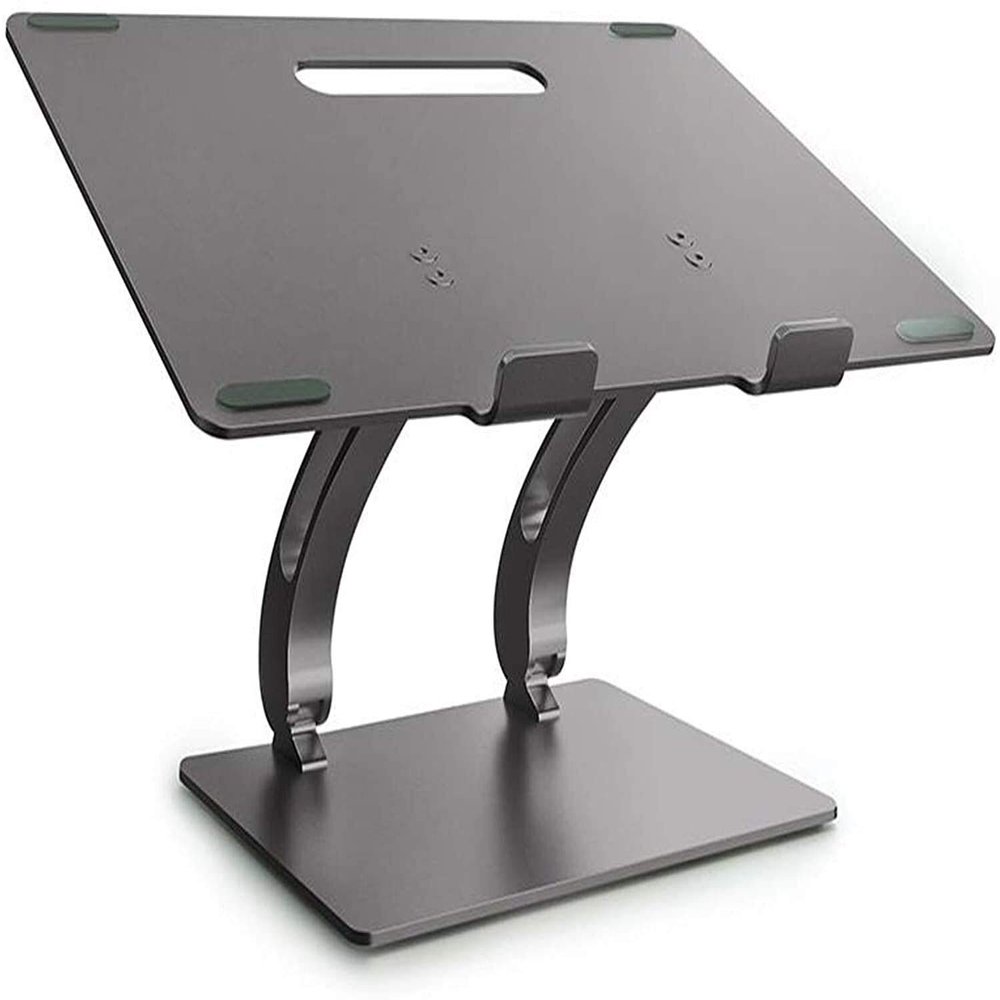 A1DFDFGOQSFG Laptop Stand,Laptop Holder Recliner Laptop Stand Ventilated Laptop Riser Mount with Silicone Collapsible Compatible with 11'' -17'' Tablets MacBook (Color : Champagne(Grey) (Grey)