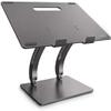 A1DFDFGOQSFG Laptop Stand,Laptop Holder Recliner Laptop Stand Ventilated Laptop Riser Mount with Silicone Collapsible Compatible with 11'' -17'' Tablets MacBook (Color : Champagne(Grey) (Grey) view 1