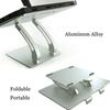 A1DFDFGOQSFG Laptop Stand,Laptop Holder Recliner Laptop Stand Ventilated Laptop Riser Mount with Silicone Collapsible Compatible with 11'' -17'' Tablets MacBook (Color : Champagne(Grey) (Grey) view 4