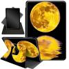 for Amazon Kindle Fire Max 11 Case (13th Generation, 2023 Release) 11",360 Degree Rotating Stand Smart Protective Cover Case for Amazon Fire Max 11 (2023 Release),Golden Yellow Moon view 1