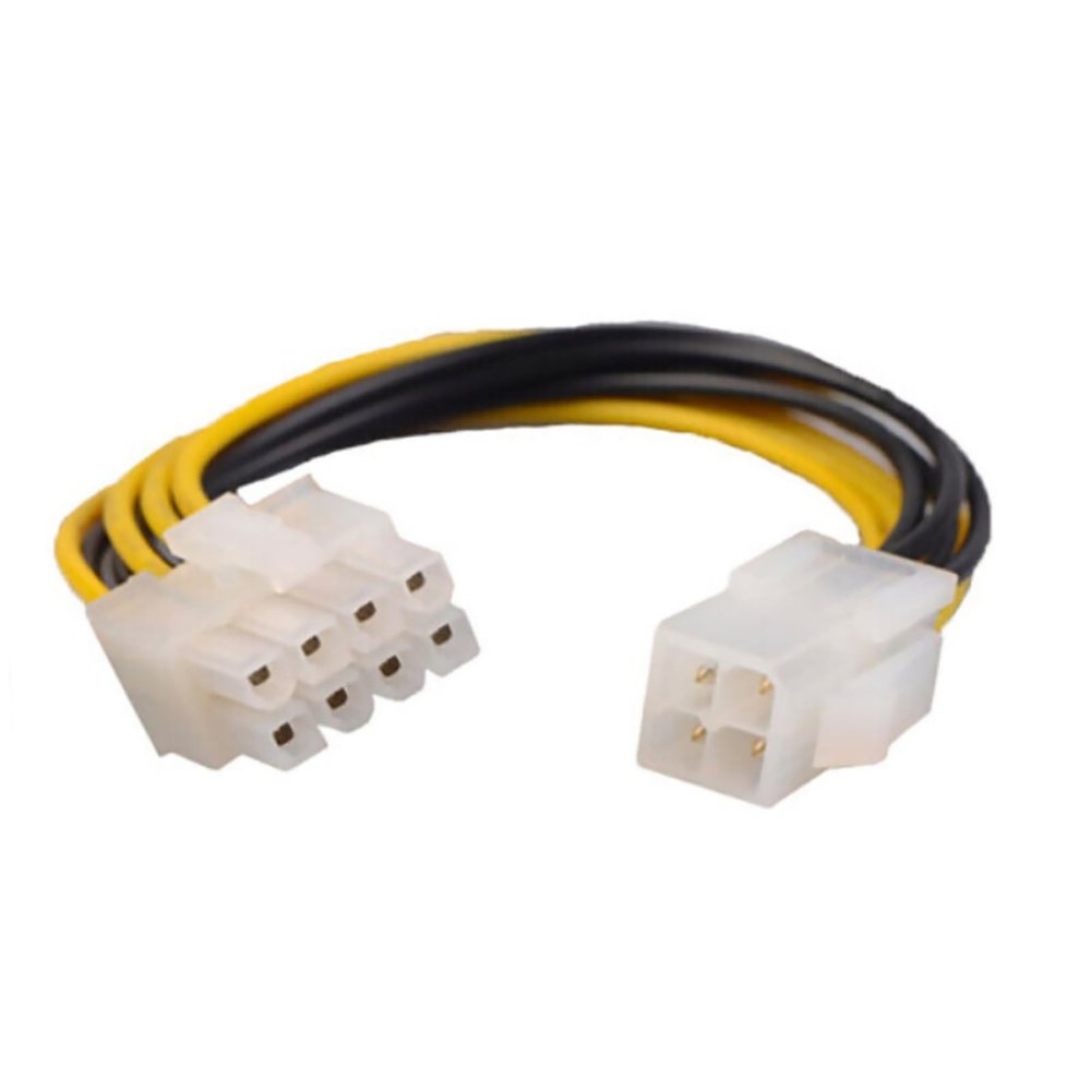 EPS 8-Pin Power to ATX 4-Pin Cable Extension Cable Power Supply Adapter Converter Cable 6 inch Accessory