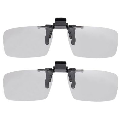 MECCANIXITY Polarized Clip-on 3D Glasses, Passive Circular 3D Viewing Glasses Frame for Anaglyph Movies Theater Games TV Photo Projector