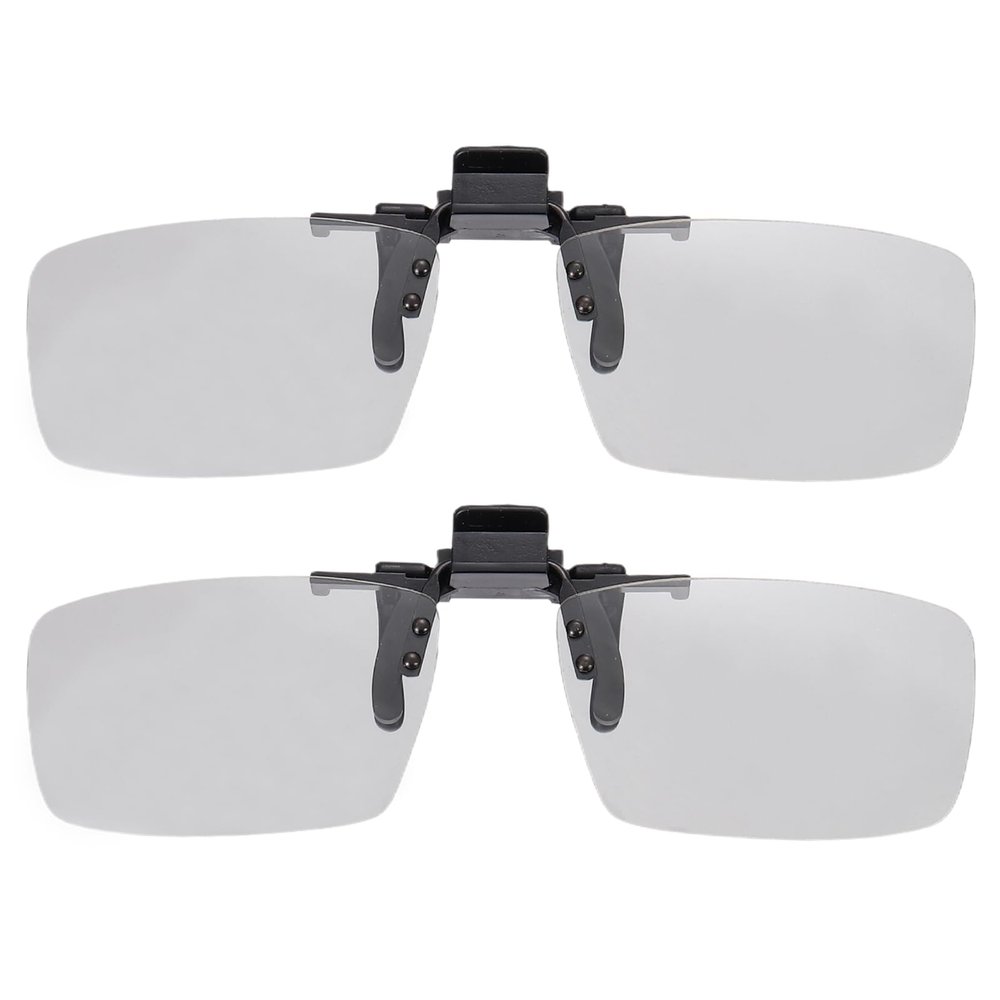 MECCANIXITY Polarized Clip-on 3D Glasses, Passive Circular 3D Viewing Glasses Frame for Anaglyph Movies Theater Games TV Photo Projector