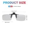 MECCANIXITY Polarized Clip-on 3D Glasses, Passive Circular 3D Viewing Glasses Frame for Anaglyph Movies Theater Games TV Photo Projector view 2