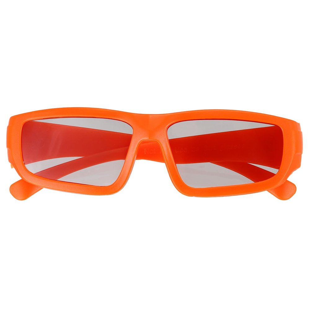 MECCANIXITY 4pcs Polarized 3D Viewing Glasses, Passive Circular 3D Glasses for Anaglyph Movie Cinema Game TV Photo Projector Orange