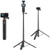 53.5" Action Camera Selfie Stick Tripod for DJI Osmo Pocket 3, GoPro Hero 14/13/12/11/10/Max, DJI Action 5 Pro/4, 2-in-1 Extendable Travel Vlog Handle Stand/Accessory for Vlog Video Recording view 1