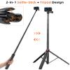 53.5" Action Camera Selfie Stick Tripod for DJI Osmo Pocket 3, GoPro Hero 14/13/12/11/10/Max, DJI Action 5 Pro/4, 2-in-1 Extendable Travel Vlog Handle Stand/Accessory for Vlog Video Recording view 3
